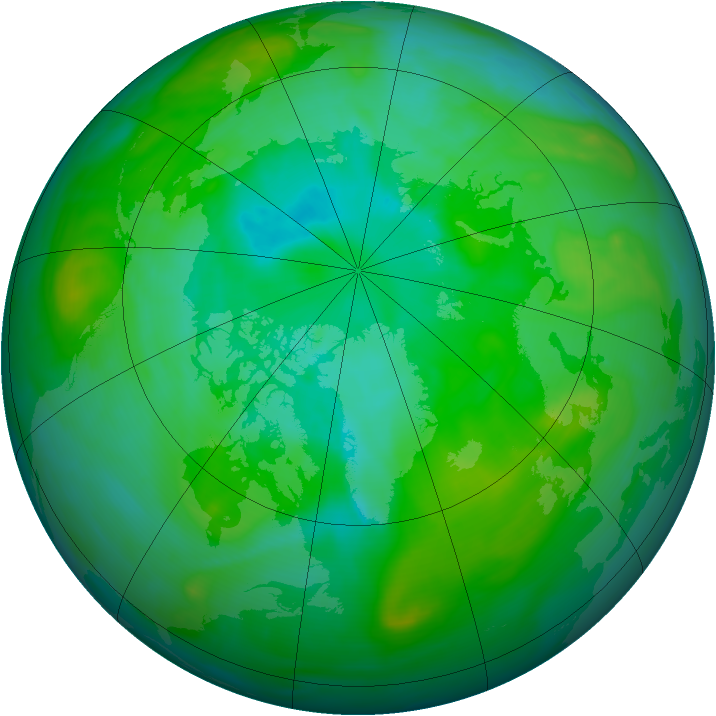 Arctic ozone map for 27 July 2007